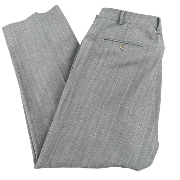 Brooks Brothers Other - Brooks Brothers 346 WOOL Dress Pants Grey Pinstripe Wool Stretch  Men's 42x31